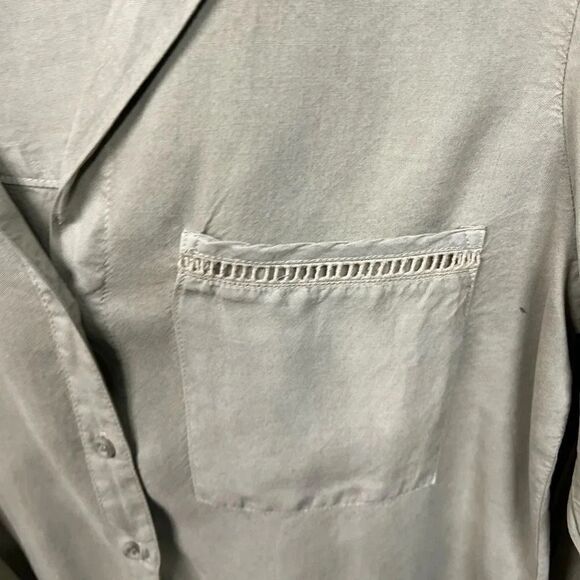 NWOT Cloth & Stone HI/Low Sage Green Size Medium Top #009 - Picture 3 of 6